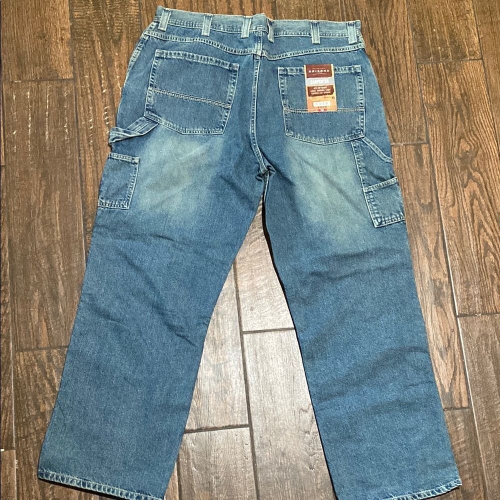 Carpenter Cargo Men's Blue Denim 💯 Cotton Jeans Size 40 X 32